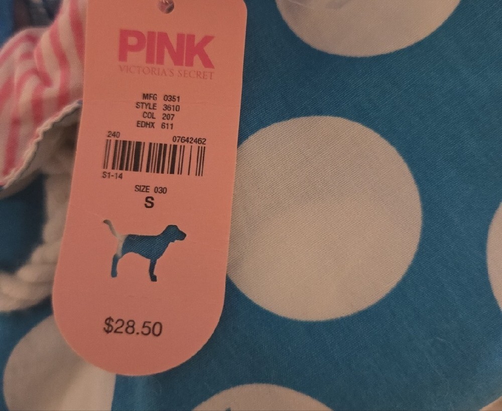 Victoria's Secret Blue and White Polka Dot Kids Pajama Bottoms. - Picture 14 of 14